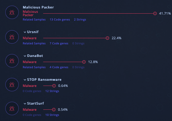 Intezer Analyse report