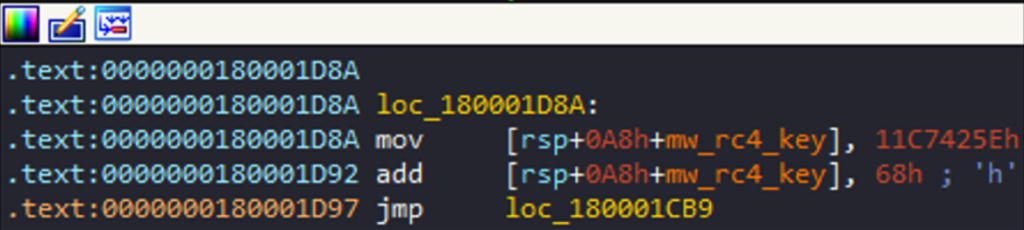 The key is harcoded in the binary. A value is added to it.